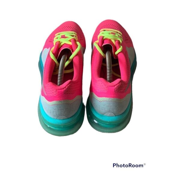 Nike Womens Hyper Pink/Volt-Hyper Jade-Metallic Silver Trainers Sneakers Size 7 - Picture 4 of 7